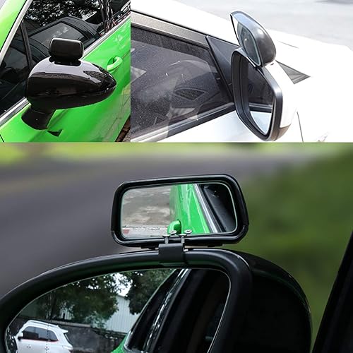 Miniatura 7 de Xotic Tech - Espejo de punto ciego, 4.5 pulgadas, rectangular, de vidrio HD, convexo, ajustable, gran angular, espejo retrovisor, universal para