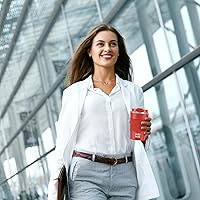 Vista 56 de WETOWETO Taza de viaje de 12 onzas, taza de café reutilizable aislada con tapa a prueba de fugas, taza de café de viaje de acero inoxidable, taza