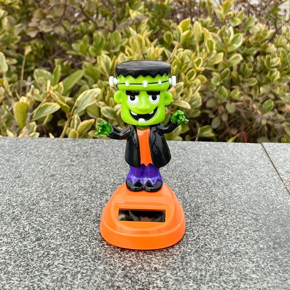 Figurine Solaire Dansante Citrouille Halloween - Déco De Tableau De Bord Voiture, Bureau, Maison - 70g