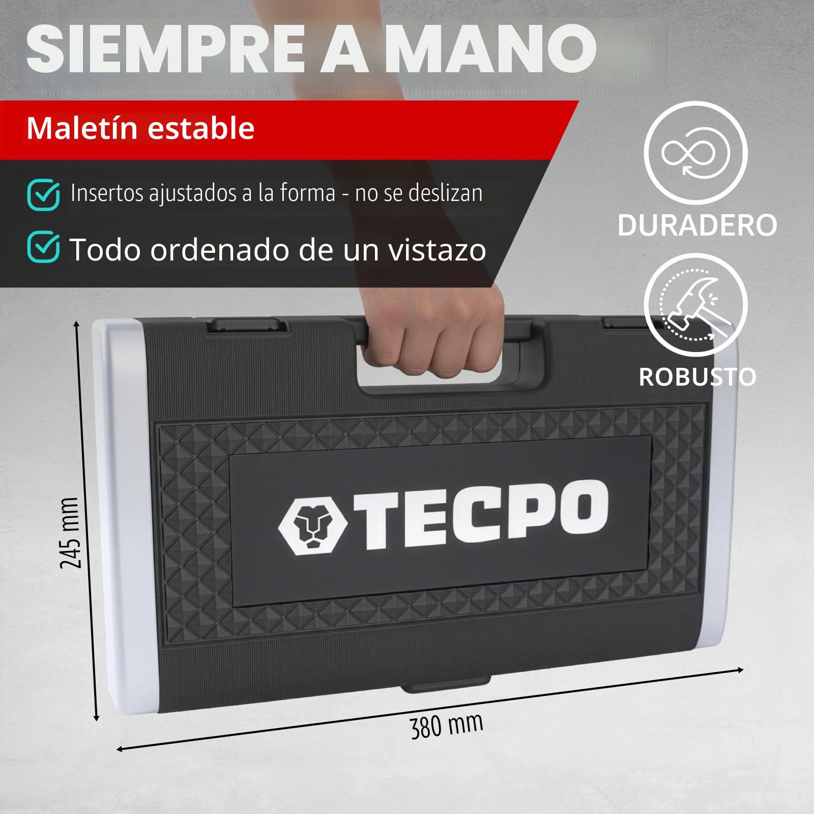 TECPO Juego de llaves de vaso Harley de pulgadas, tamaños de tuerca, caja de carraca, caja de carraca