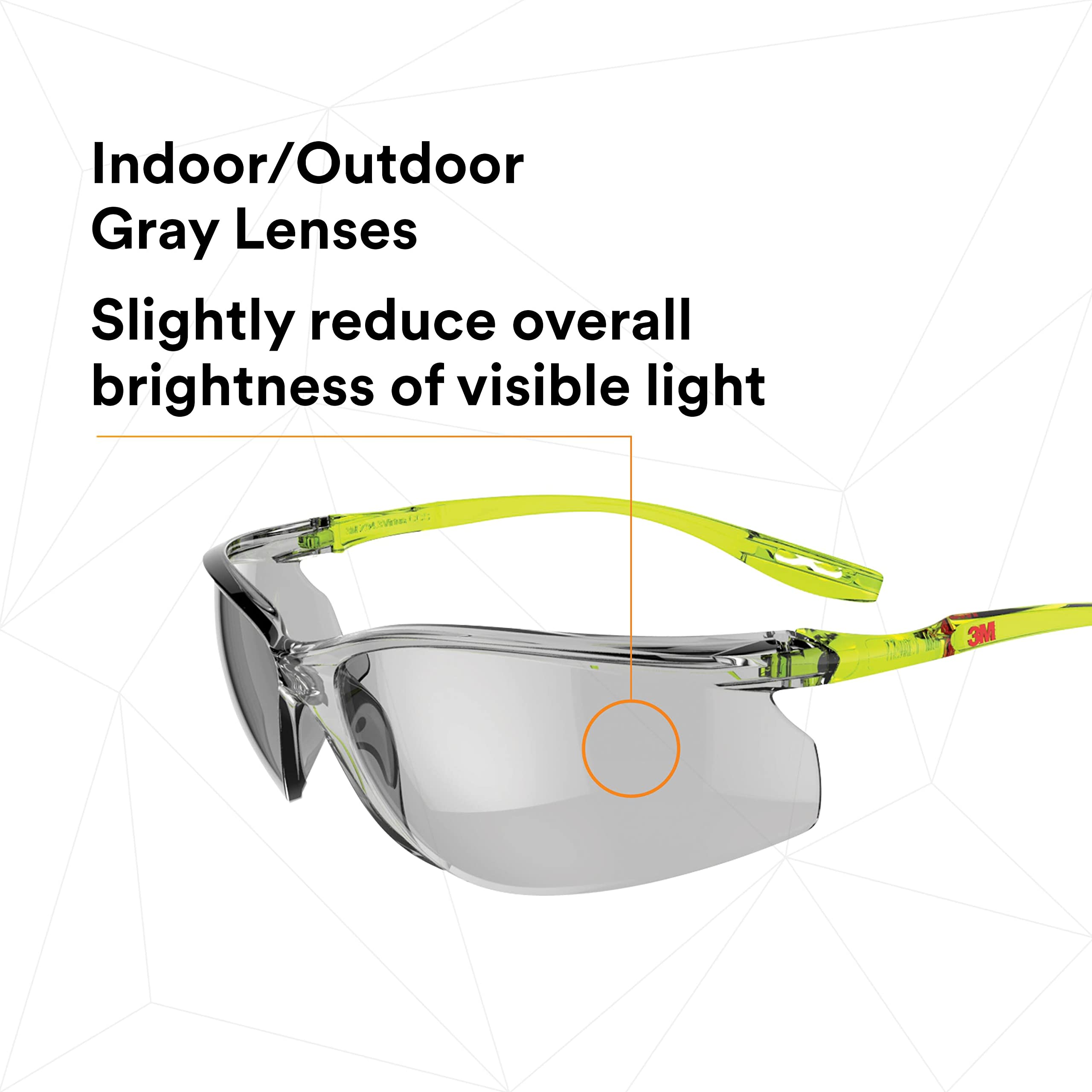 3M Solus CCS Series, SCCS07SGAF-GRN, Scotchgard Anti-Fog Coating, I/O Gray AF-AS Lens