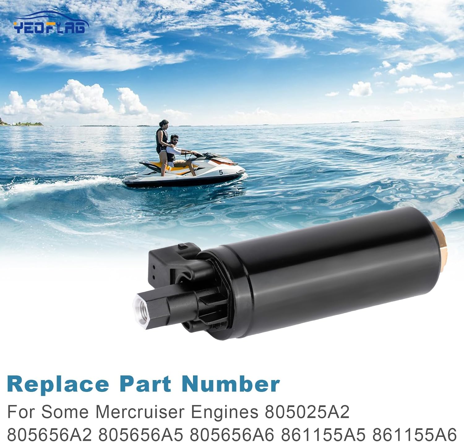 Low Pressure Marine/Outboard Fuel Pump Replacement Compatible QFS OEM Volvo Penta/MC Stern Drive, 1994-1998, 18-7326, 3858261, 3854620, 3854902, 3850809, 3857986 - Image 6