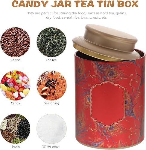 Miniatura 2 de Recipiente de té de metal hermético para té, lata de té de hojalata, para el hogar, cocina, almacenamiento de té sellado, contenedor de metal para