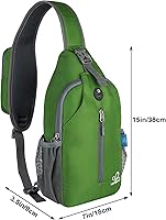 Vista 8 de Waterfly - Mochila cruzada tipo bandolera para viajes y caminatas, bolsa de pecho, Gris, talla única