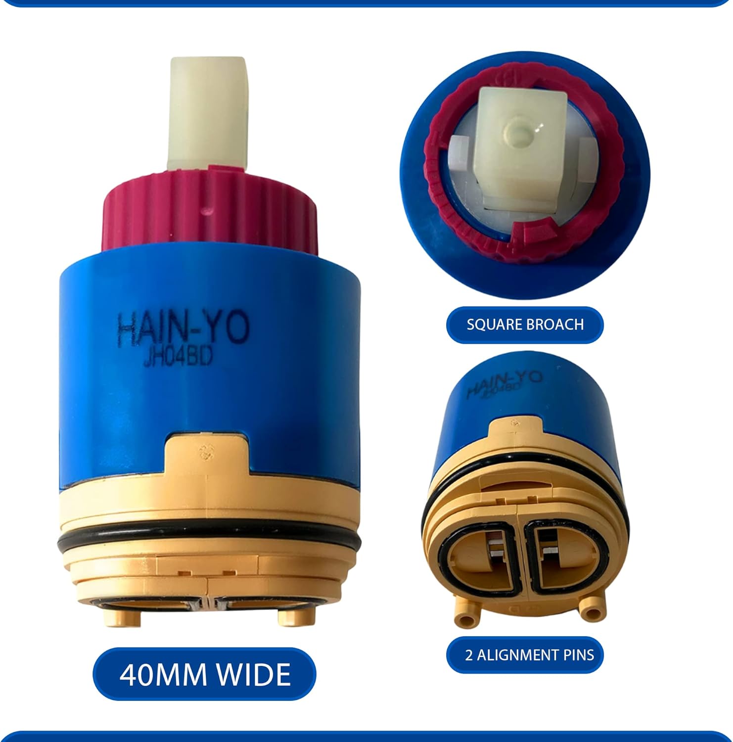 Belanger FC9AC010 Ceramic Plastic Faucet Cartridge - Replacement Cartridge with Single Lever Cartridge - Pressure Balance Cartridge Replacement Low Torque Structure Type - JH04BD Hain-Yo, 40mm