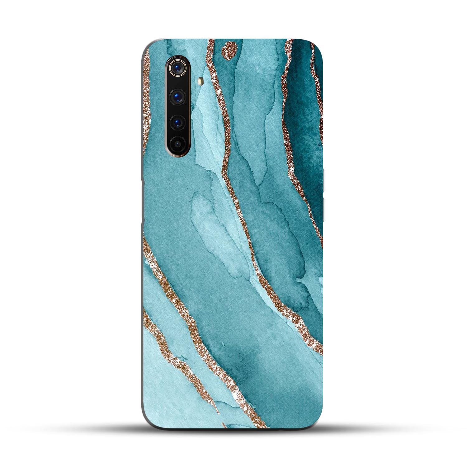 COLORflow Back Cover Compatible with REALME 6 PRO | Beautiful Blue Marble Golden Stripes | Designer Printed Hard CASE Bumper Back Cover Compatible with REALME 6 PRO (B0CCSBVXCC) Amazon Price History, Amazon Price Tracker