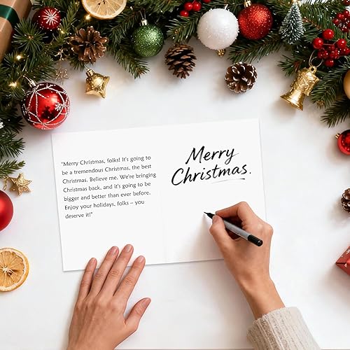 Miniatura 3 de ERKOON Divertida tarjeta de Navidad, tarjeta de felicitación de Navidad humorística de Donald para hombres y mujeres, tarjetas de regalo para