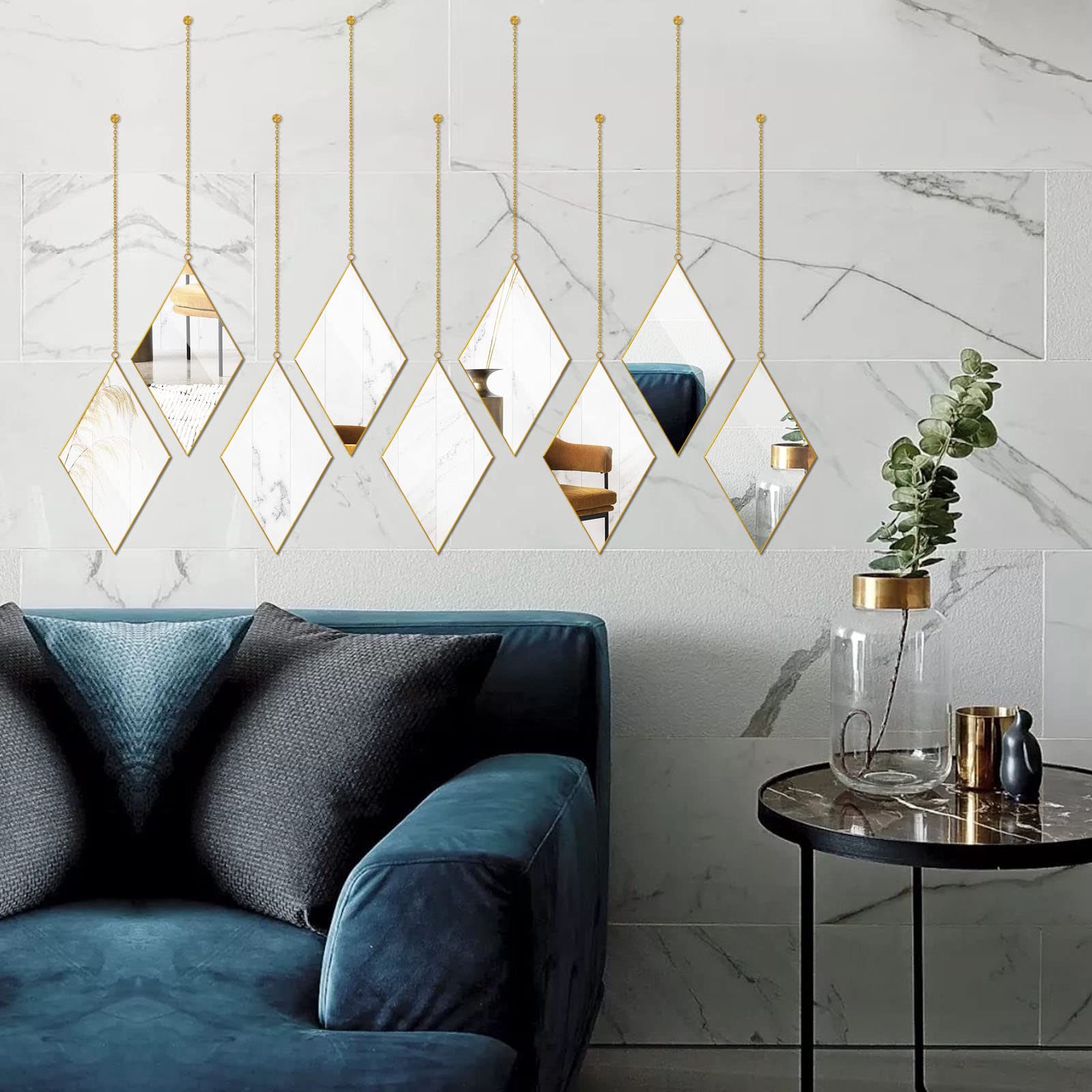 菱形ミラー/壁飾り モダン 100cm 菱形ミラー/壁飾り モダン 100cm 【公式通販】