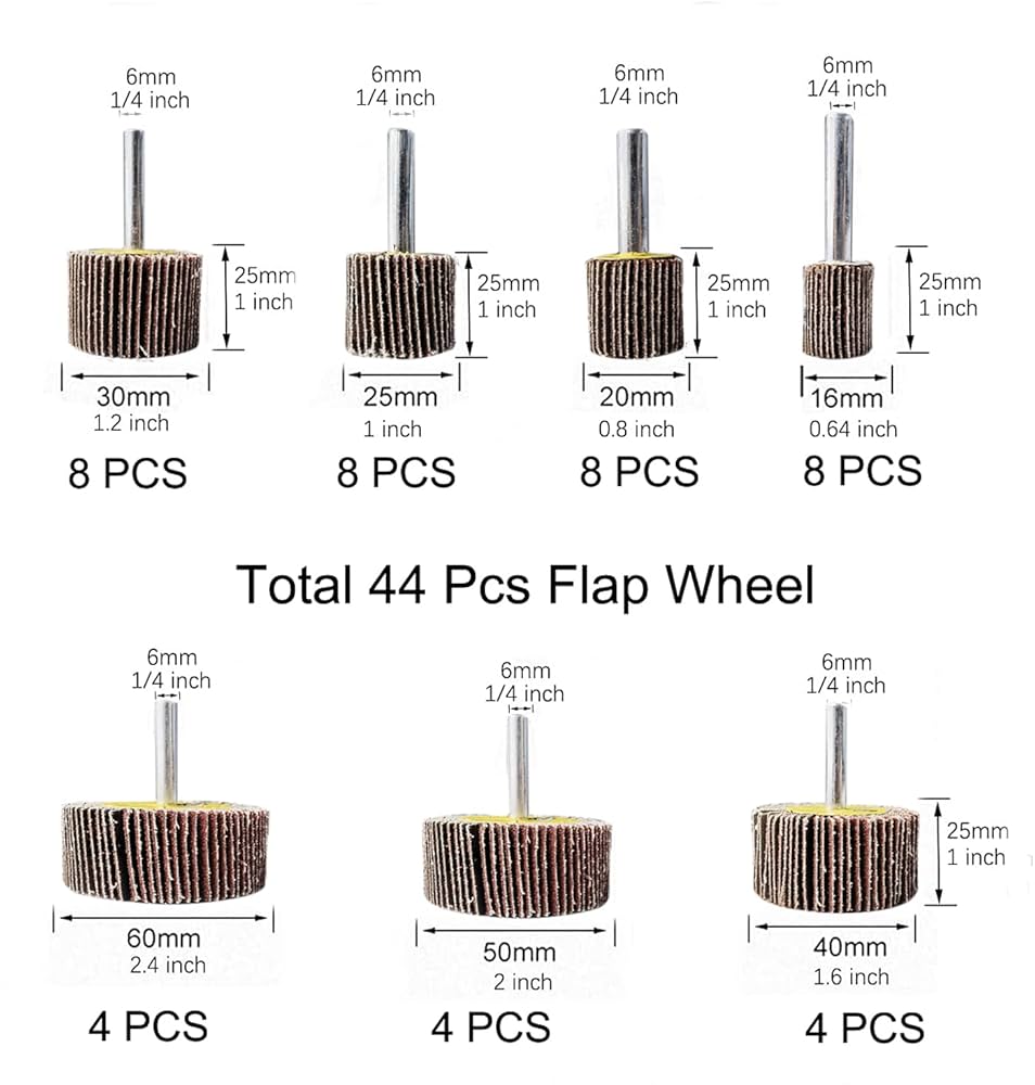 Amazon.com: Tonmp 44 Pack 7 Size 80 Grit 1/4