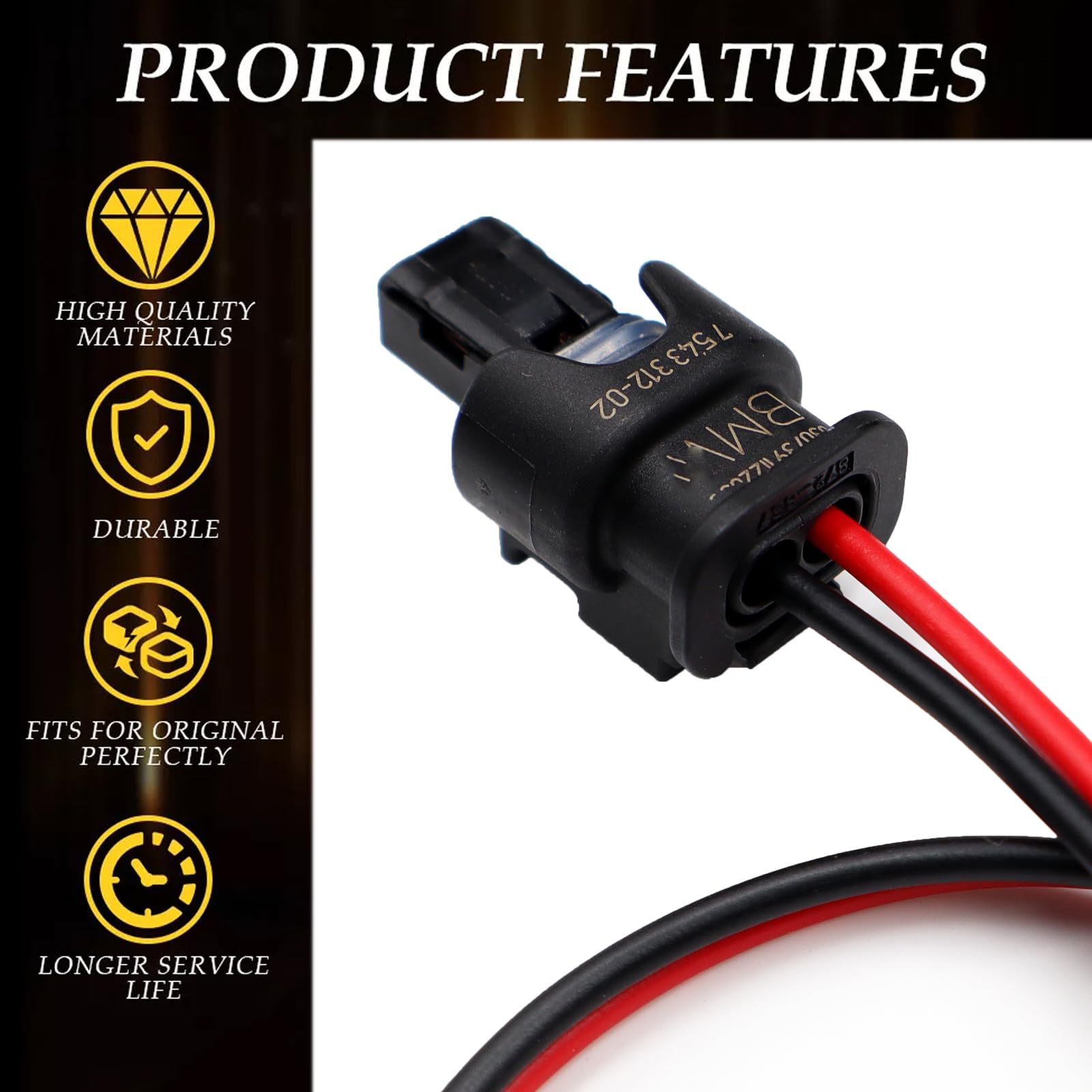 Amazon.com: 2-Pin LED DRL Wiring Loom Adapter Connector Cable