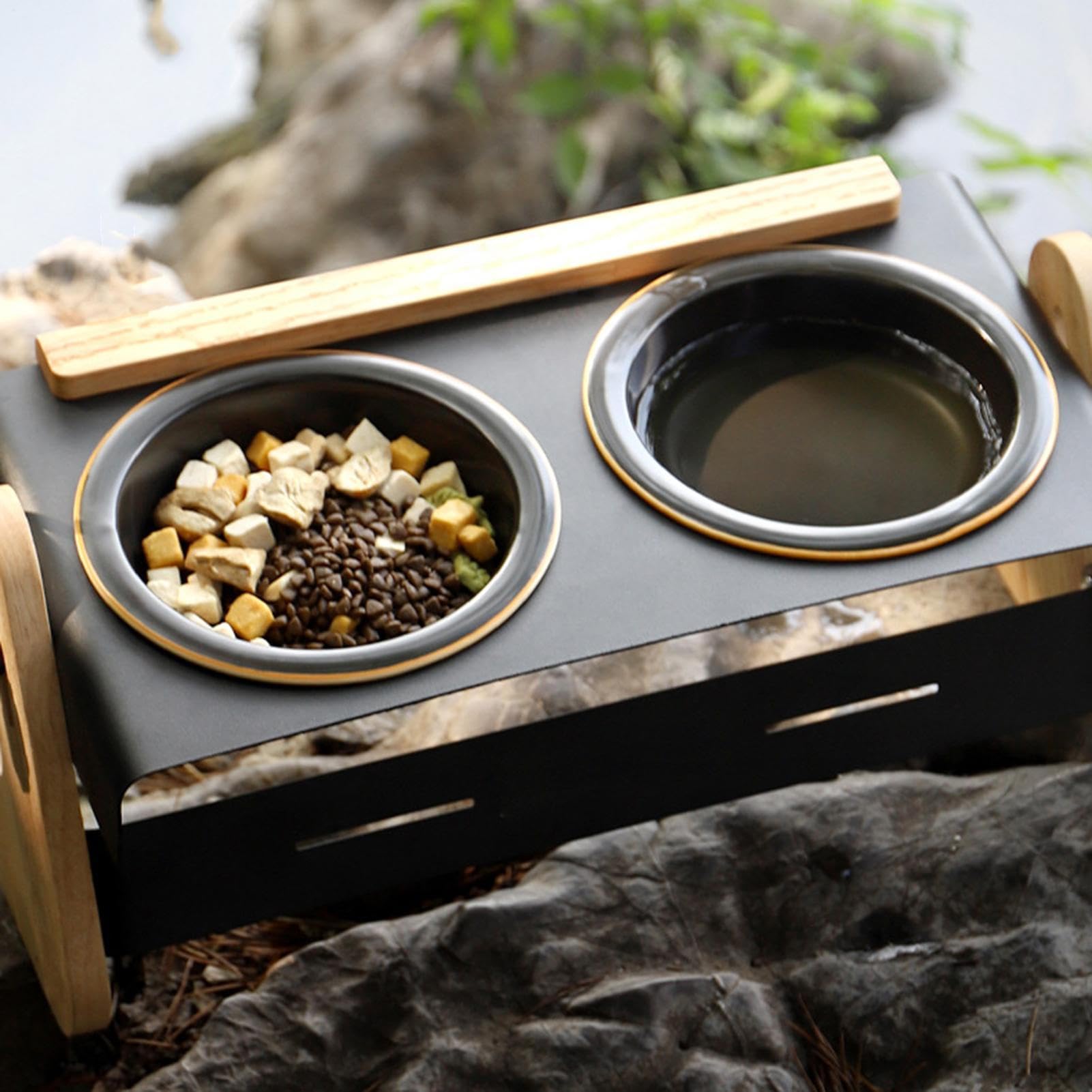 Gamelle surélevée pour chien - Support de gamelle réglable en hauteur sur 4