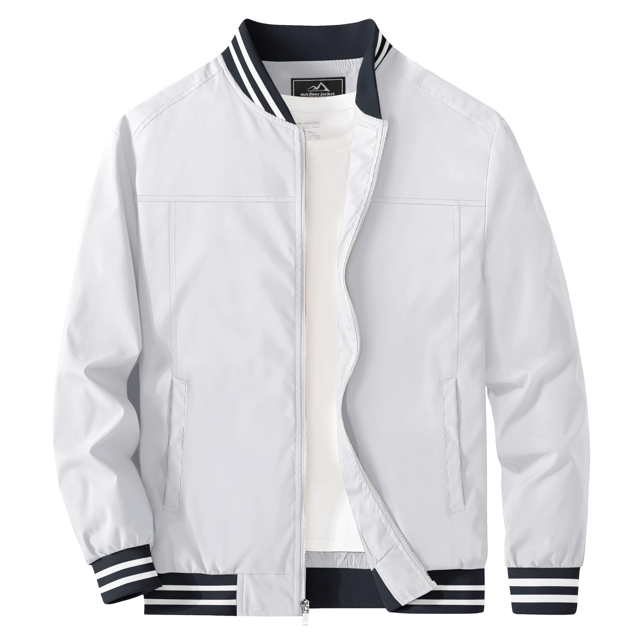 MAGCOMSEN Men's Bomber Jacket Lightweight Windbreaker Stylish Casual Jacket