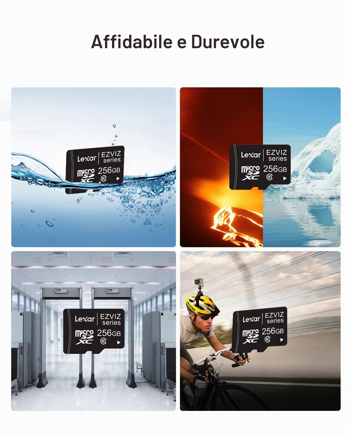 EZVIZ Scheda di memoria Ultra Micro SDXC classe 10, 256 GB, compatibile con telecamere di sicurezza EZVIZ (scheda SD da 256 GB