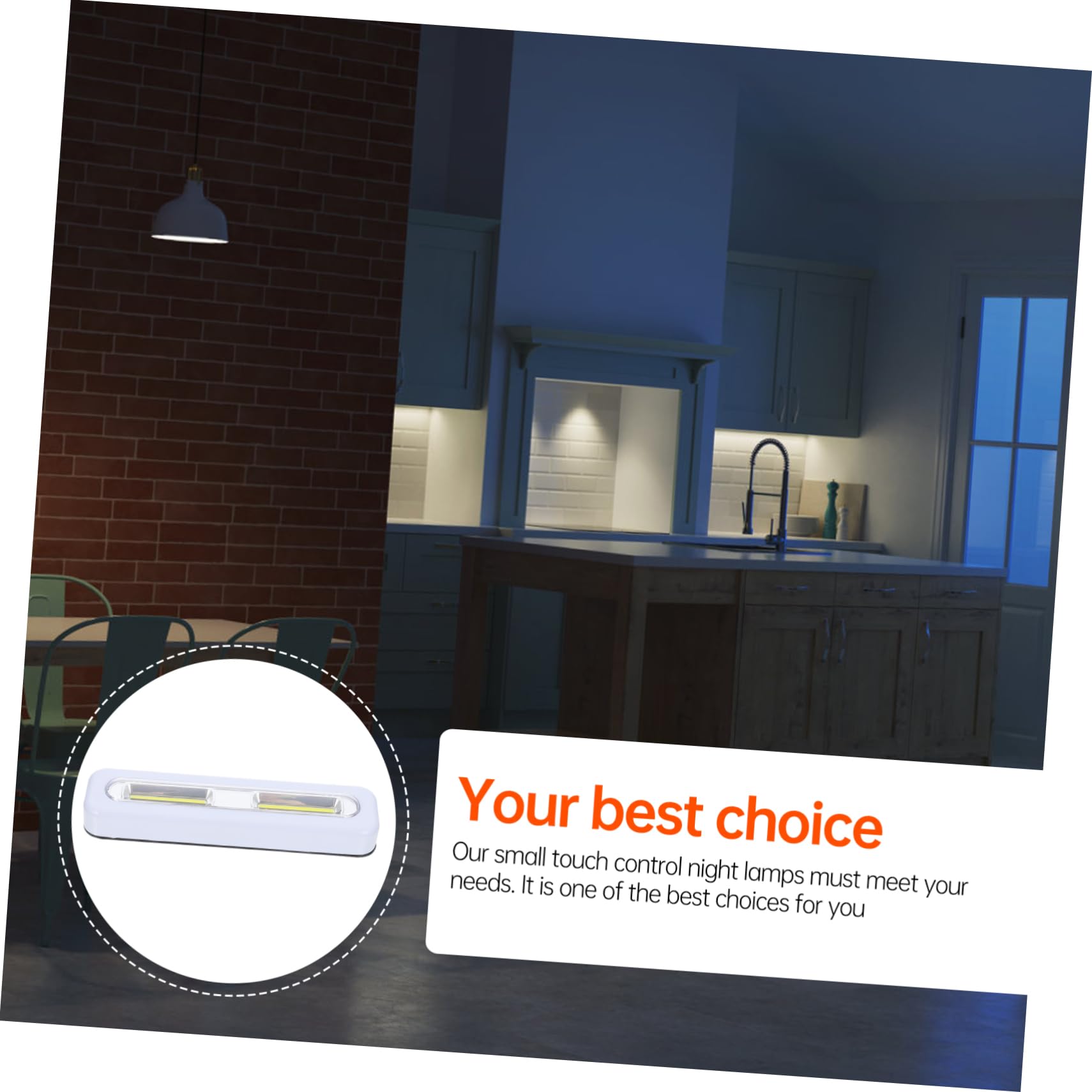 lámpara 1pc Pat Lámpara de noche pequeña Luz LED con sensor Luz de armario Luz táctil Llave organizadora Lámpara de noche táctil LED Luces LED debajo del gabinete Decoraciones blancas de pared Lámpara