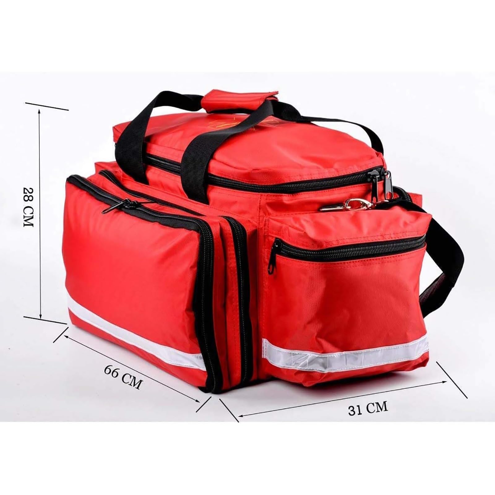 Botiquín de Primeros Auxilios, Bolsa profesional de gran capacidad de respuesta de emergencia de trauma, paramédico bolsa de múltiples bolsillos, ideal para primeros auxilios médicos, rescate, enferme