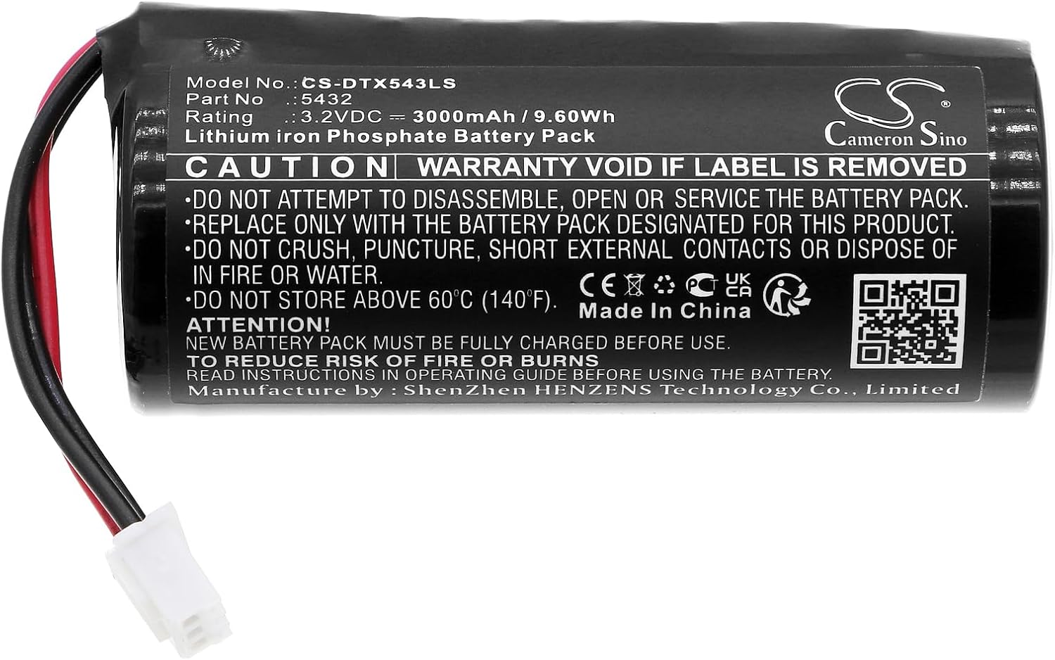 Cameron Sino Battery for DOTLUX LIGHTBARexit PN:DOTLUX 5432 3000mAh / 9.60Wh