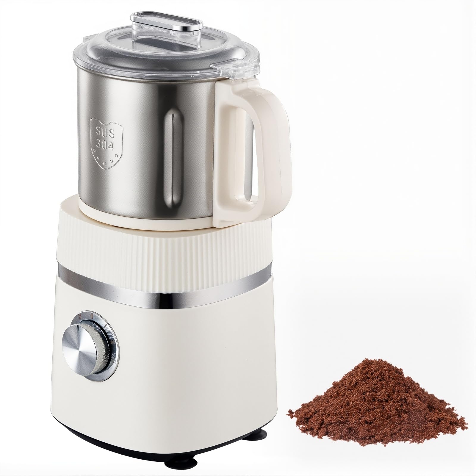 MRKU Electric Coffee Grinder,500W with Adjustable Settings,26000 RPM,Large Capacity for Dry/Wet Grinding