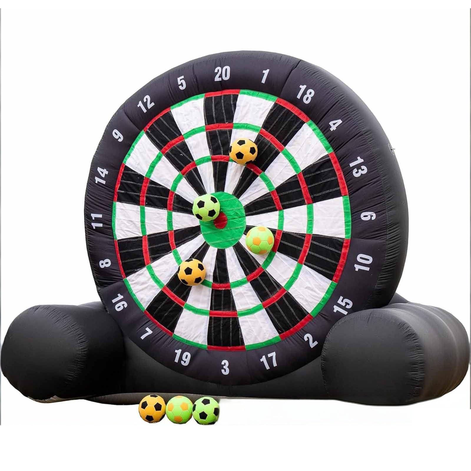 Cible de fléchettes gonflable de football avec système auto-agrippant
