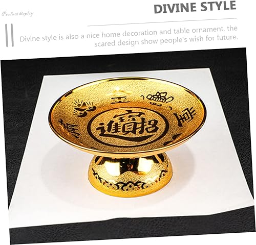 Miniatura 3 de DECHOUS Plato de adoración budista con bandeja de frutas para decoración del hogar de Buda