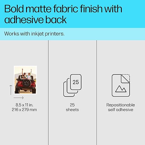 Miniatura 3 de HP Pegatinas para fotos, 8.504 x 10.984 in, 25 hojas