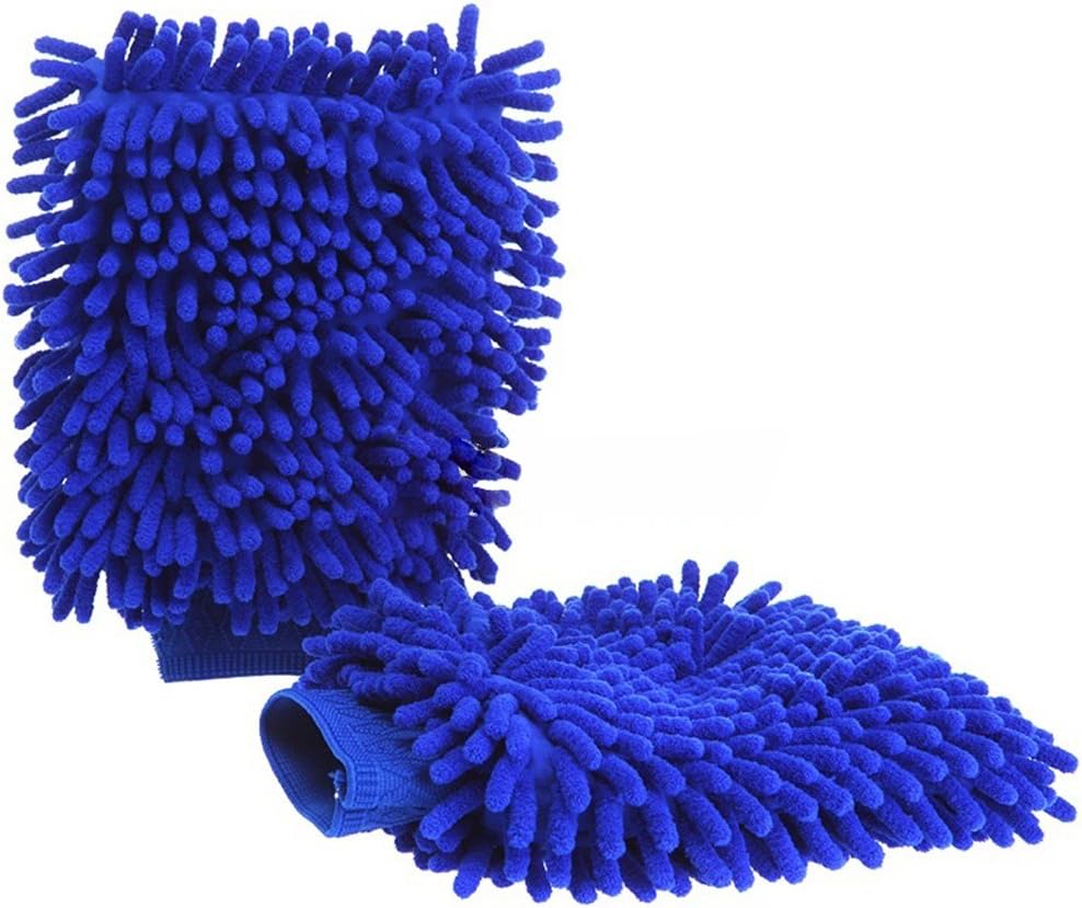 KJG Microfiber Chenille Premium Scratch-Free Wash-Mitt,Wash Glove - Lint Free (Pack of 1)