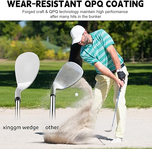 Miniatura 49 de Juego de cuña de golf forjada para hombres o individual de 48/50/52/54/56/58/60/68/70/72 grados de cuña de arena para escapar fácilmente de Bunker