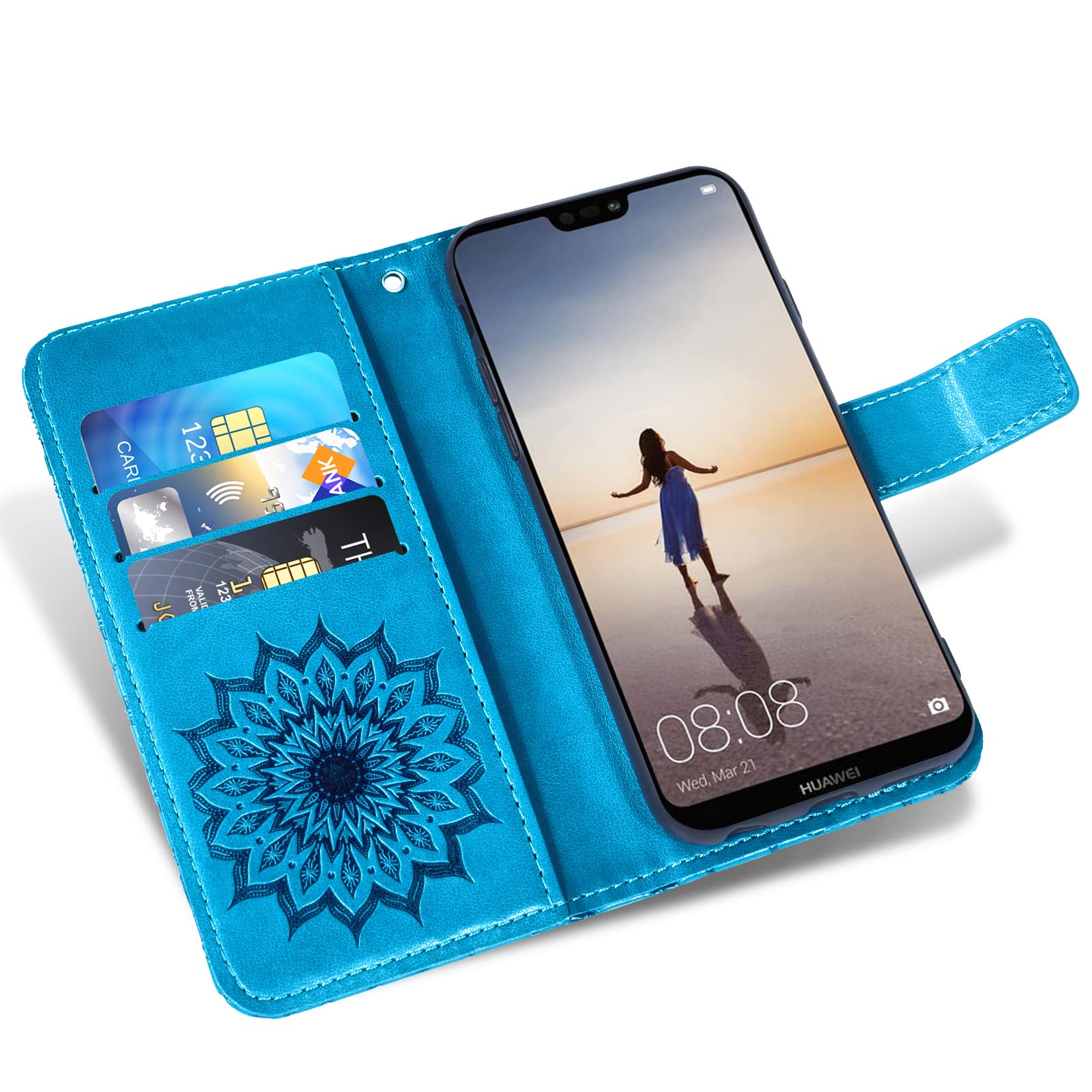 Asuwish Custodia per Huawei P20 Lite, con pellicola protettiva e