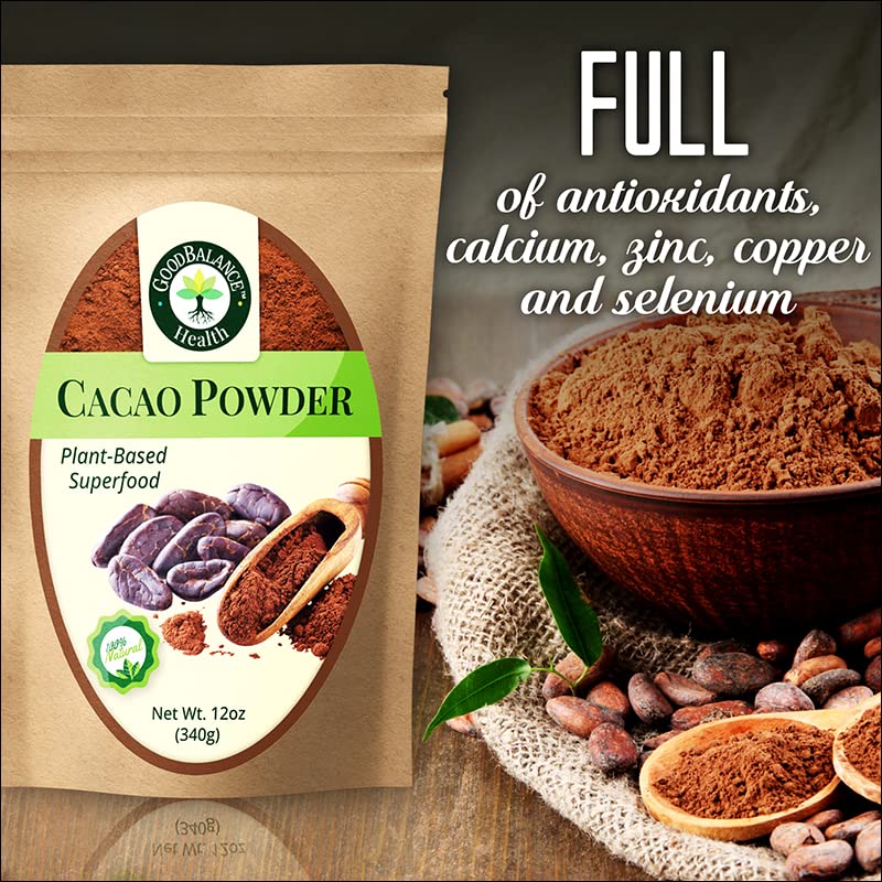 Miniatura 5 de Good Balance Health Cacao en polvo | Cacao crudo | Cacao orgánico, chocolate en polvo | Perfecto para hornear, batidos, a base de plantas, orgánico,