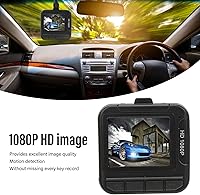 Vista 2 de Dash Cam 1080P Grabadora de conducción de automóvil, pantalla a color de 1.6 pulgadas, grabación DVR para coche, detección de movimiento, grabación
