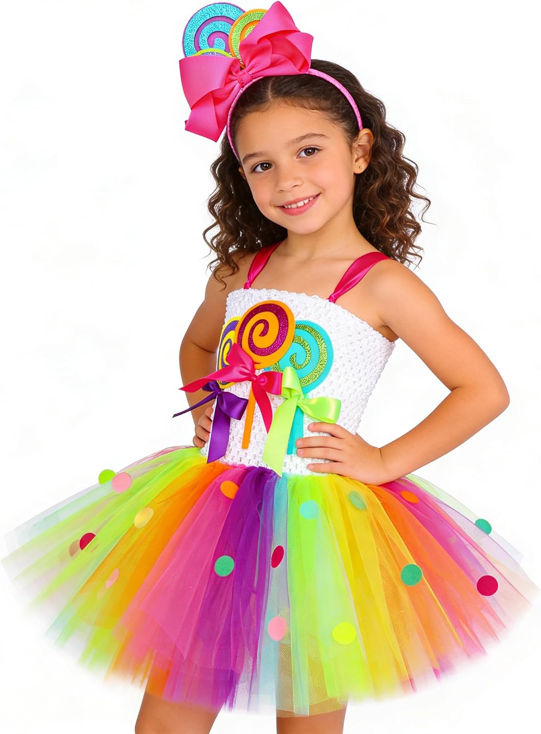 Girls Candy Costume for Kids Halloween Birthday Party Princess Tutu Dress