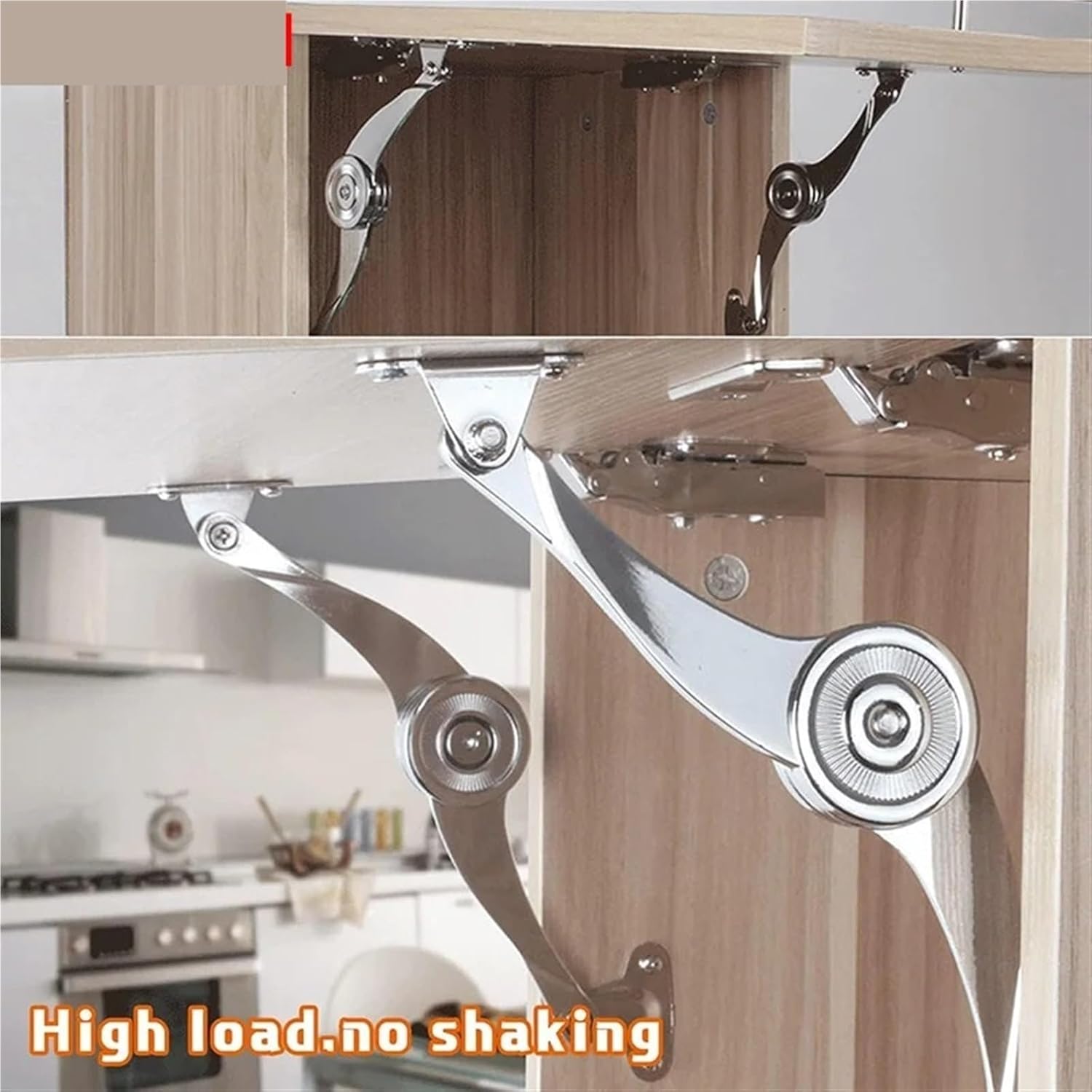 Lid Support Hinges Randomly Stop Door Hinges Adjustable Metal Lift and Up Hinges Cabinet Door Support Hinge 2Pcs