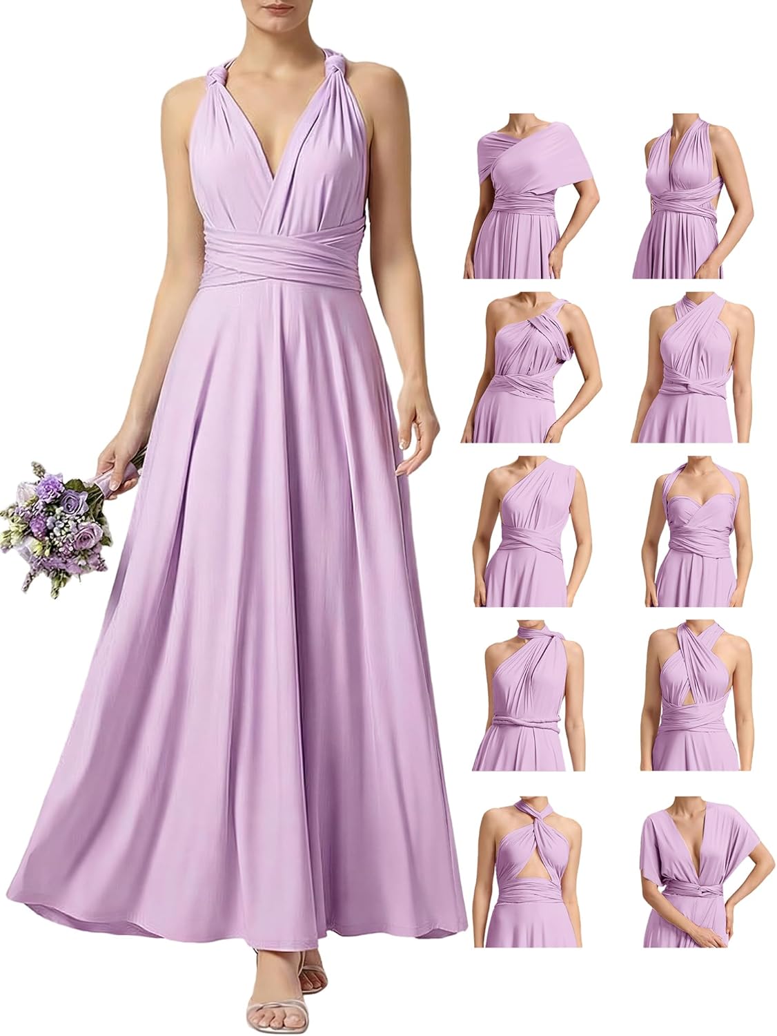 Ever-Pretty Women's Formal Maxi Convertible Multiway Dress Infinity Bridesmaid Dress for Weddings Prom Evening Gowns 02410