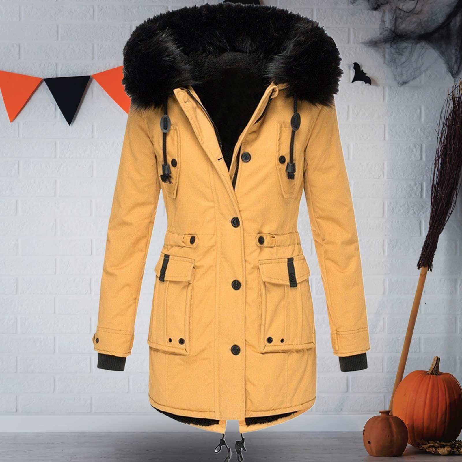 Cocila Abrigo Mujer Paño Abrigos de Invierno para Mujer, Chaqueta Acolchada de Talla Grande, Parka Gruesa y cálida con Forro, Ropa de Abrigo con Capucha, Abrigo Holgado Acolchado de Abrigo De