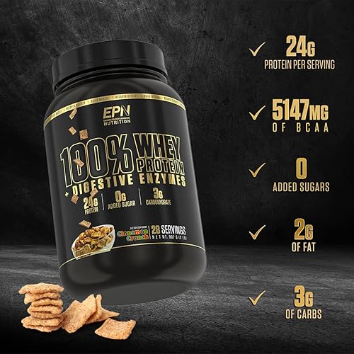 Miniatura 3 de 100% proteína de suero de leche en polvo  #1 clasificado con 0.85oz de proteína, enzimas digestivas, 0 azúcar añadida o rellenos, aislado +