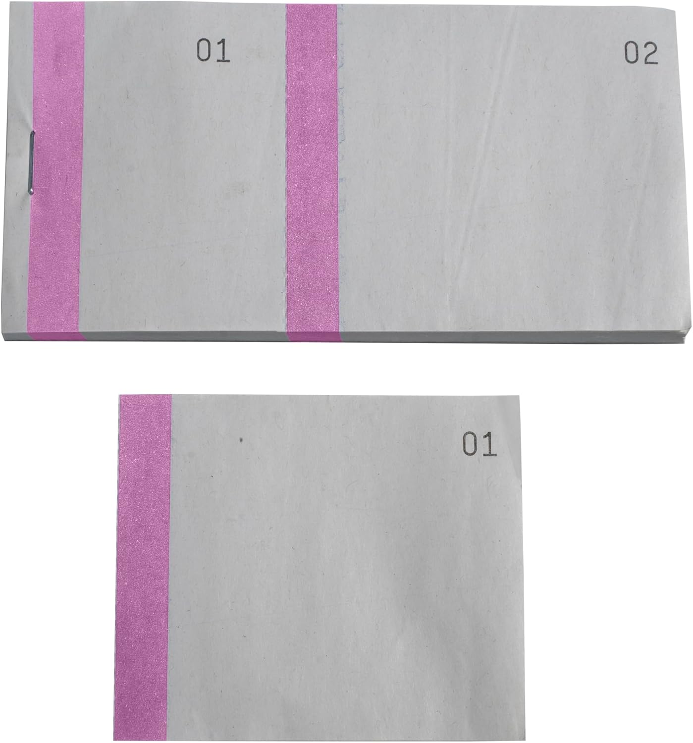 Exacompta 96308E Pack of 10 Sellers Blocks, Horizontal Format 6.6 x 13.5 cm 100 Sheets Numbered from 1 to 100 with Purple Stripe