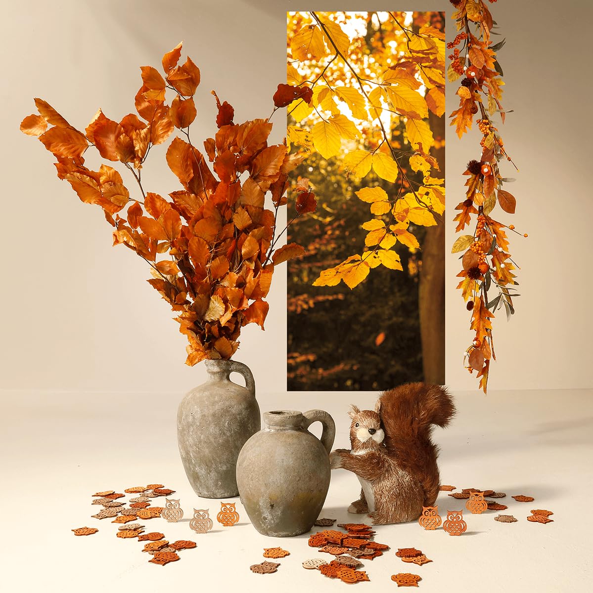 Herbstliche künstliche Beeren-, Mistel-Deko-Ranke 15 x 145 cm Herbstdeko Tischdeko Dekoration