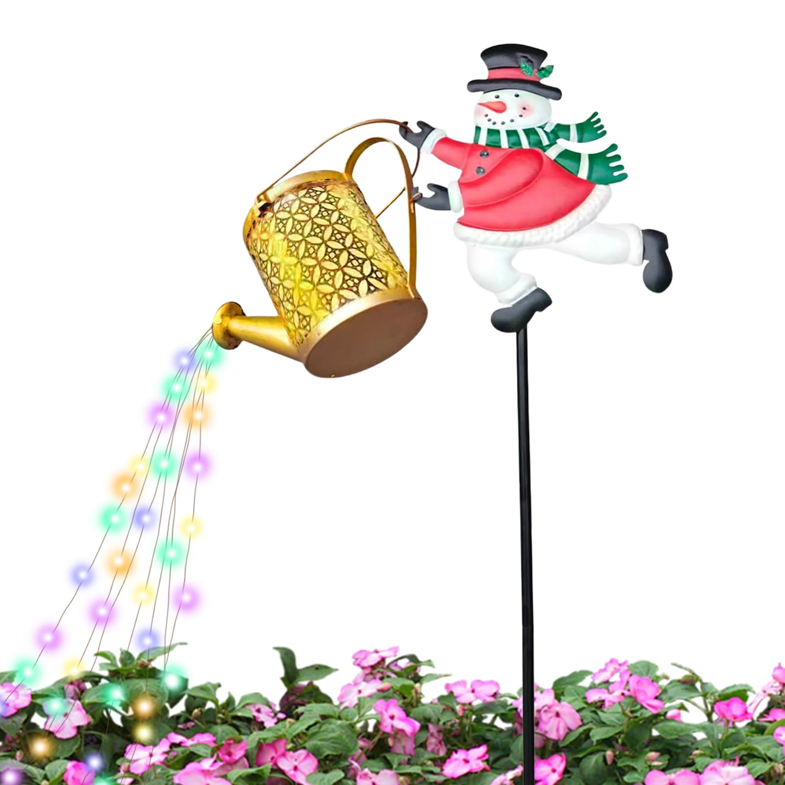 Décorations extérieures de Noël avec lampe solaire bonhomme de neige pour émerveiller les enfants