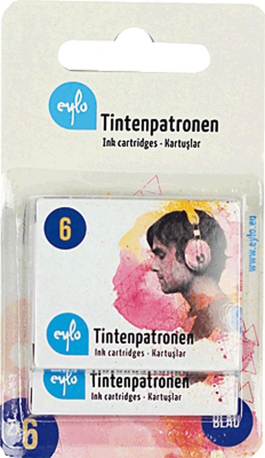 Eylo 736329 Ink Cartridges Blue x 6, Royal Blue