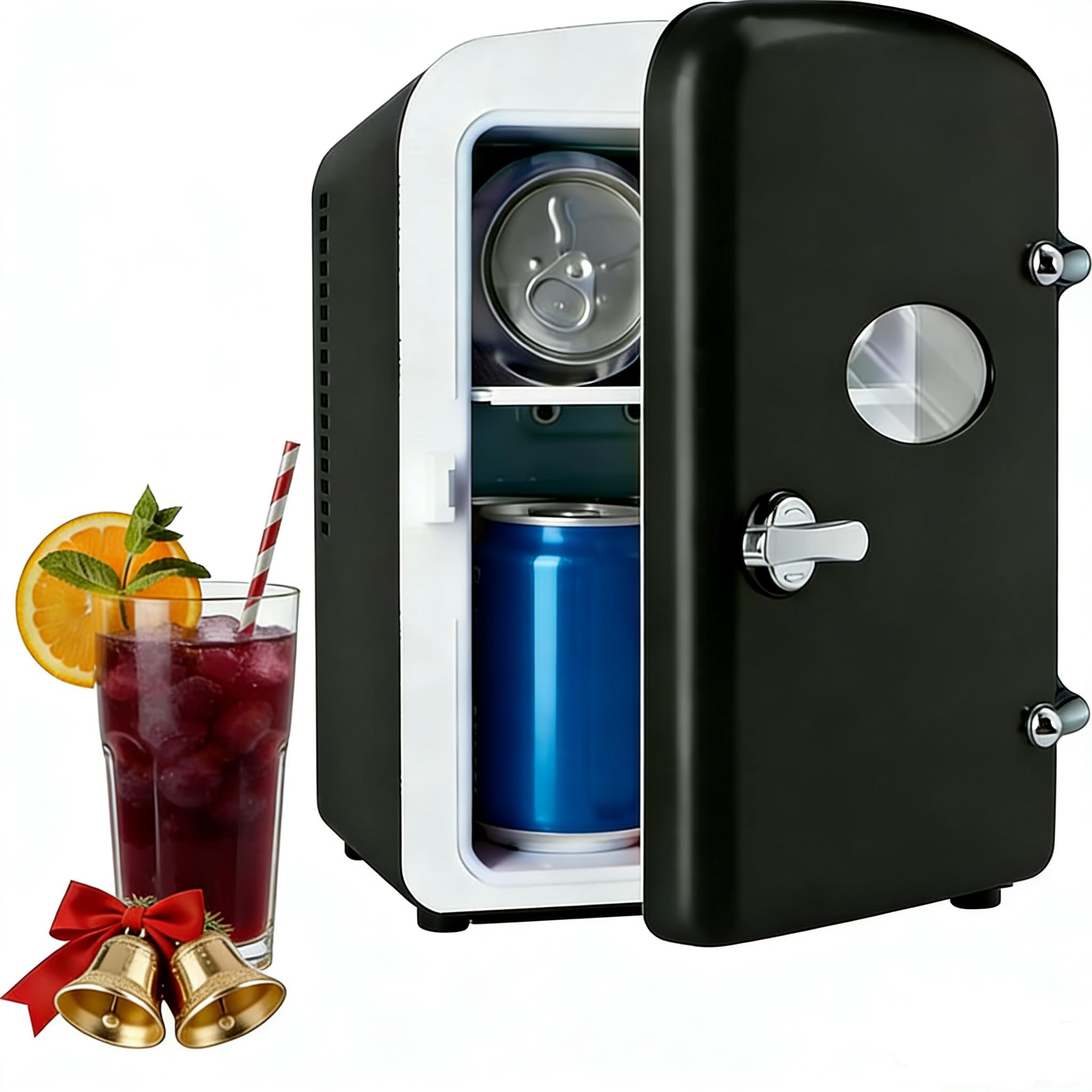 HealSmart HKFRIGMINI4OBWBLK-Q 0.1 cu ft Beverage Cooler Black