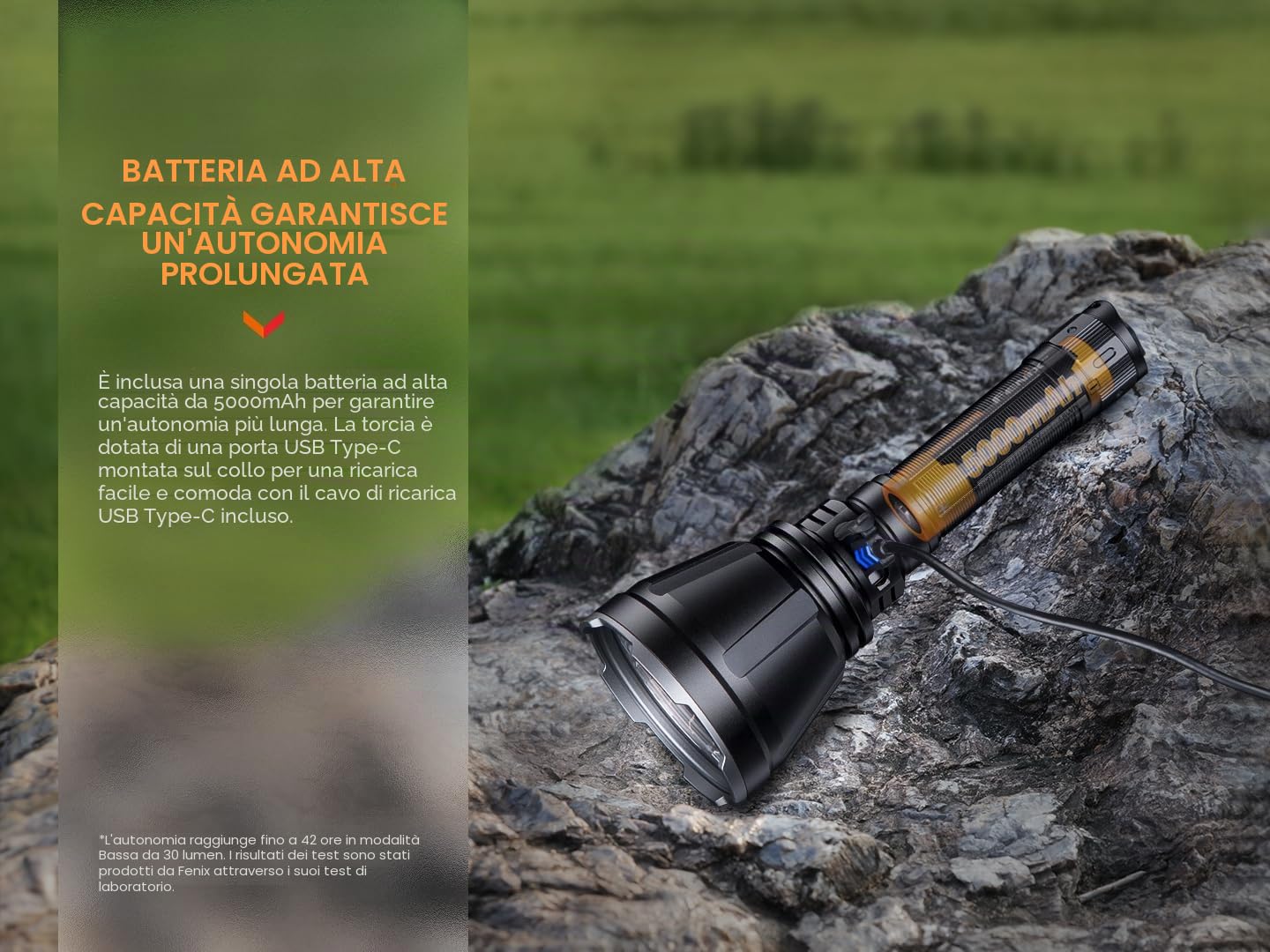fenix HT18R, torcia LED ricaricabile ultra luminosa a lungo raggio | 2800 lumen | 1,1 km | 42 ore max | interruttori tattici a doppia coda | strobo istantaneo | filtri rossi e verdi inclusi | IP68