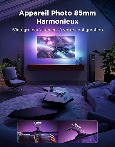 Govee TV Backlight 3 Pro with HDR Triple Camera, 3.6M 5-in-1 RGBWWIC LED Strip Lights That Change with 55-65inch TVs, 75LEDs/m, Supports AI Filter, Smart App and Vioce Control, DreamView Sync - 5