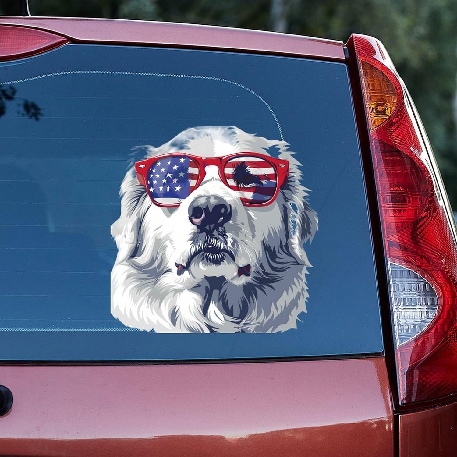 Dog Car Stickers Window Decal Patriotic July 4th
