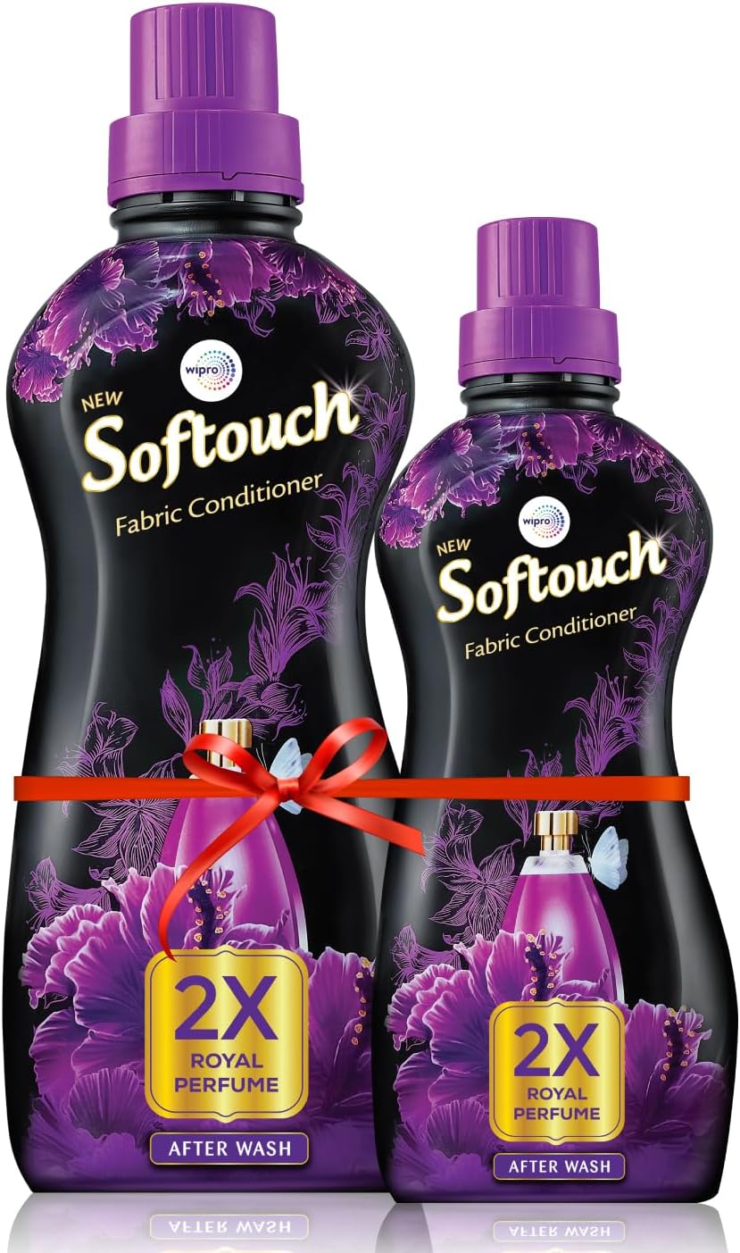 2X Royal Perfume 800+210ml Fabric Conditioner with Bergamot, Grapefruit & Jasmine| After Wash Liquid Fabric Softener with & Long-Lasting Fragrance| Suitable for All Clothes