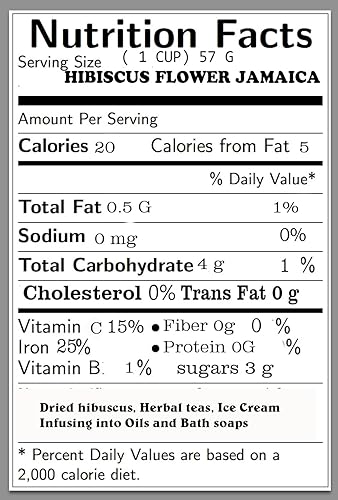 Miniatura 2 de Té de flores de hibisco de corte seco 100% orgánico, té Jaimaica (2 lb - 32 oz)