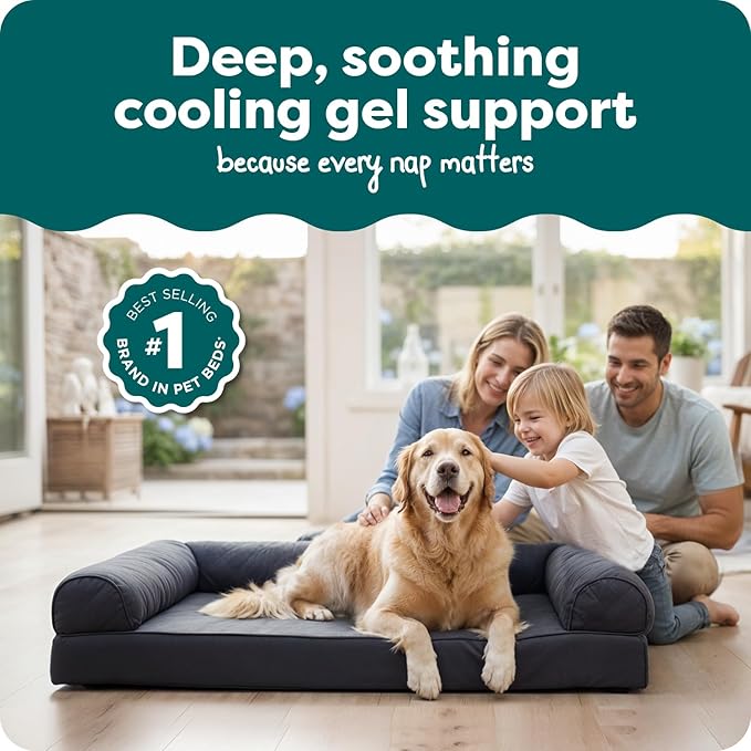 Cama Sofá para Perro Grande con Gel Refrescante y Lavable miniatura 2