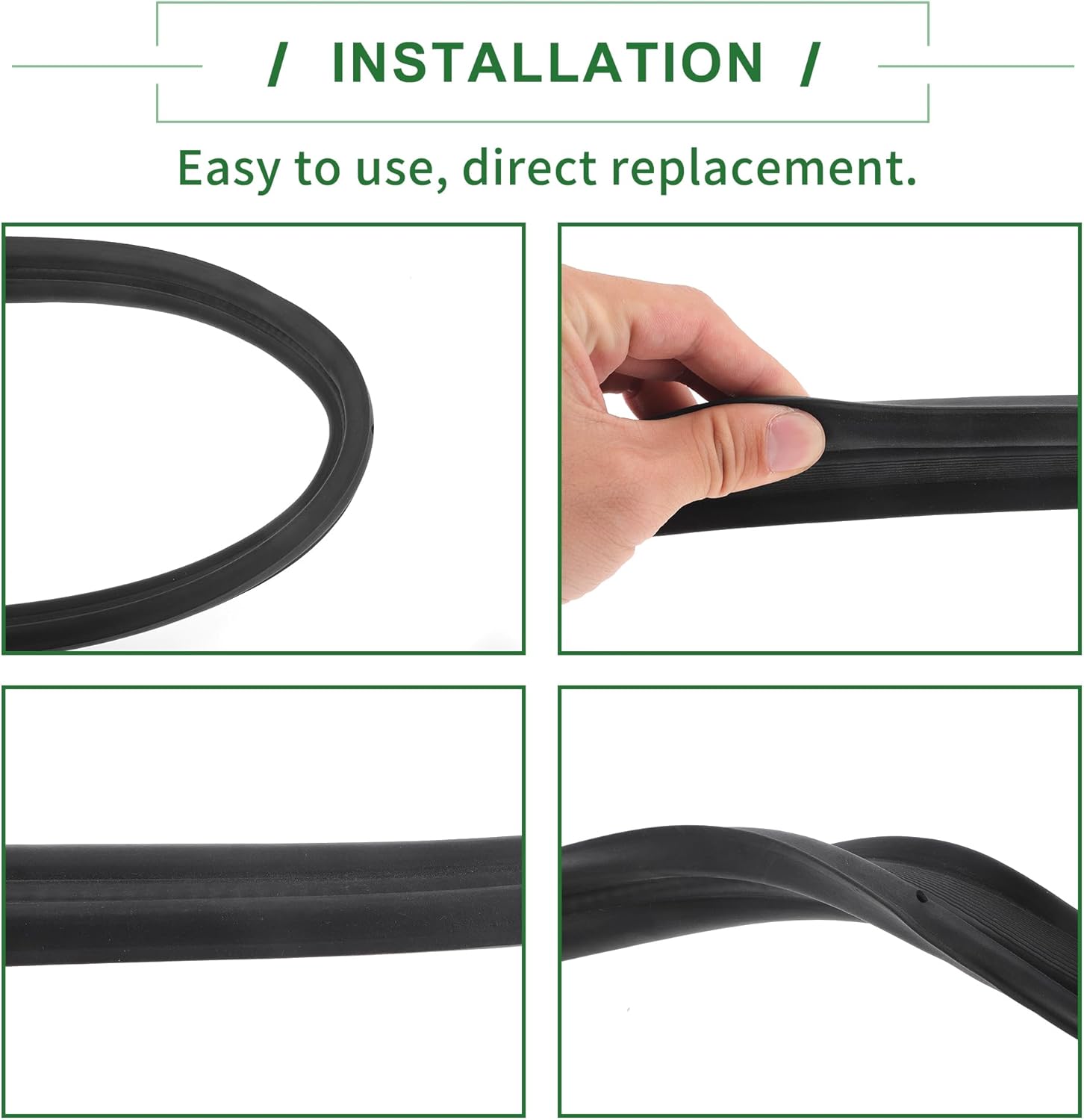 Motoforti Rear Trunk Lid Seal Gasket, Weatherstrip Trunk Sealing Strip, for Honda Accord 2003-2007, Rubber, Rear, No.74865SDAA10, Black