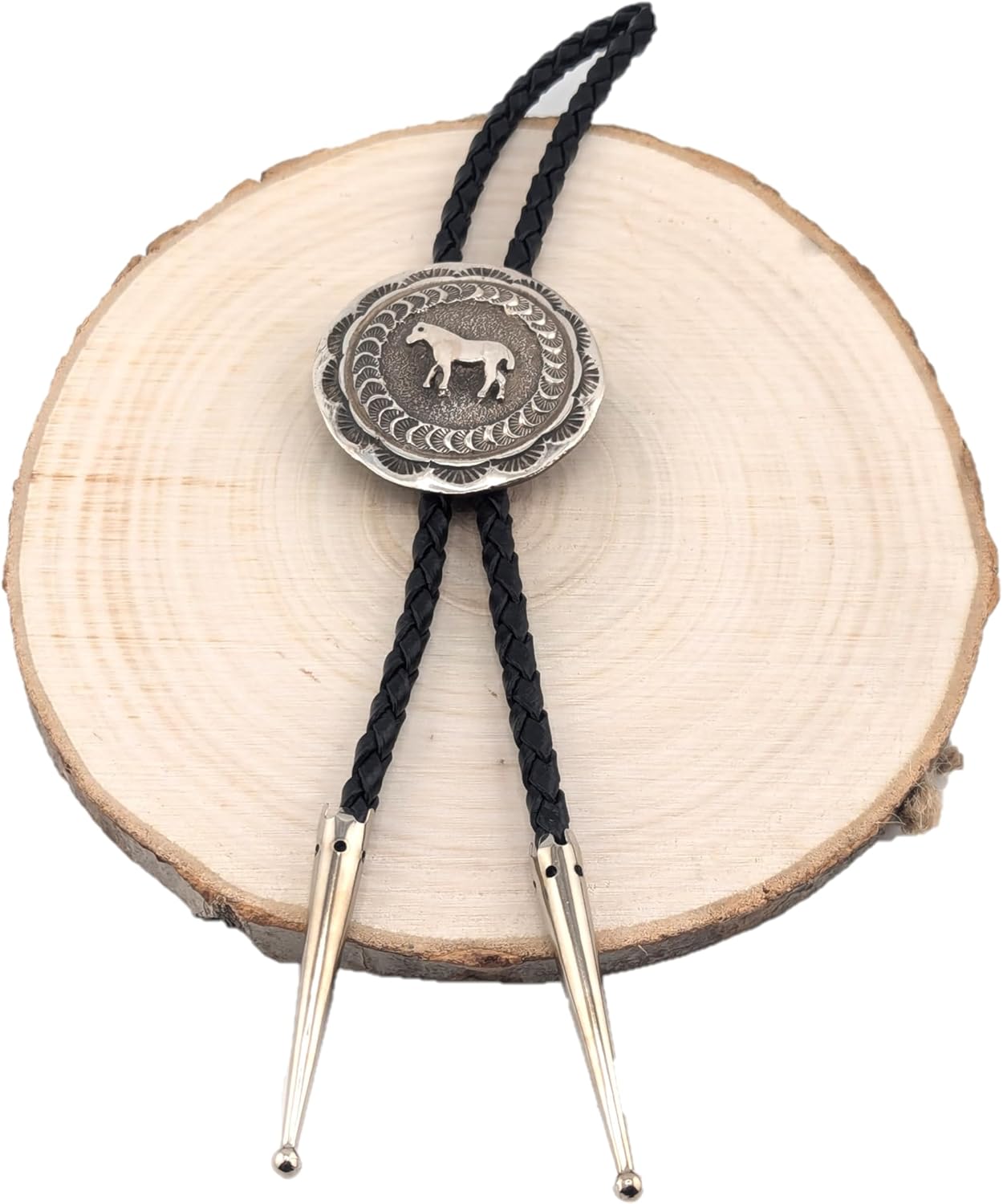 Bolo Tie for Men, Sterling Silver, Horse Design, Western Signed Native American Handmade Jewelry, SouthWestArtisans Cowboy