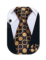 Algopix Similar Product 1 - BarryWang Mens Tie Set Polka Dot