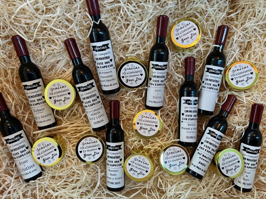 Pack Sacacorchos y Bálsamos para Personalizar con TU TEXTO - DETALLES BODA comunión bautizo Incluye Sacacorchos + Balsamos ROSA Hombre Mujer Bodas (40)
