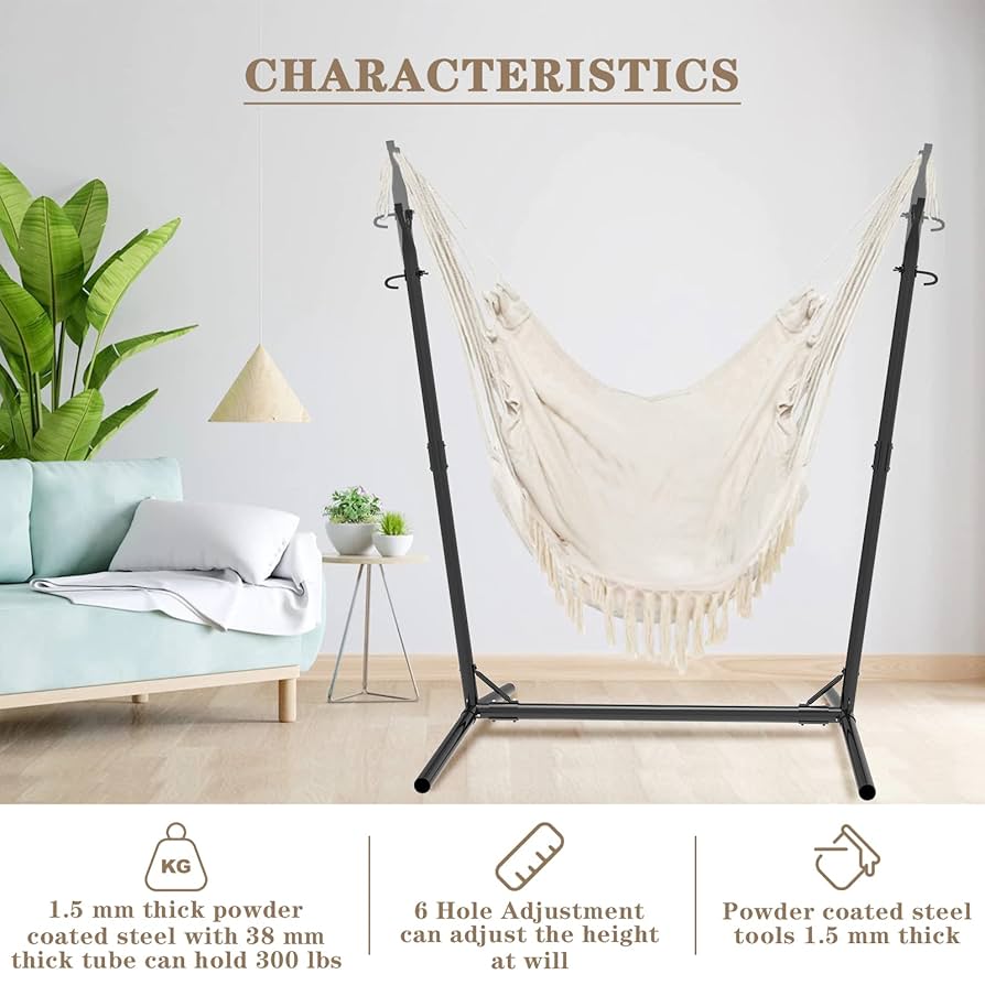 TOREVSIOR U-Type Hammock Chair With Stand, Height